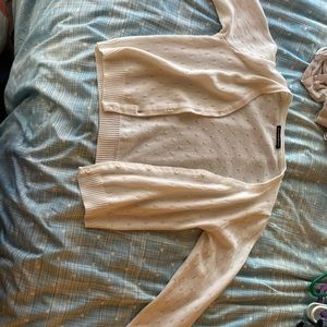 White sweater (worn once) brandy Melville